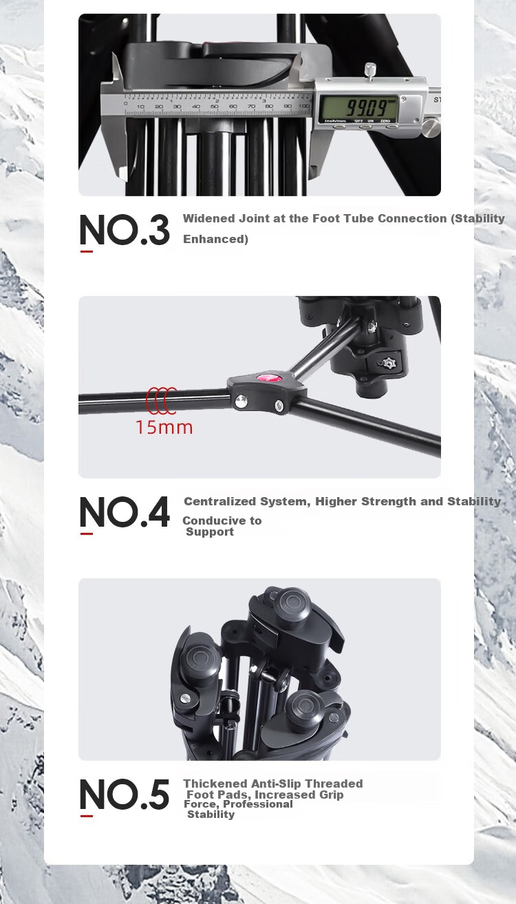 Miliboo MTT601II-AL Professional Camera Tripod Camera Stand DSLR Photography Tripod Hydraulic Damping Fluid Head Kit 6