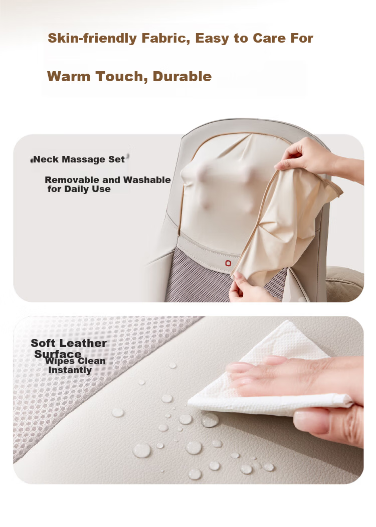 JD Jingzao Massage Cushion Z1 Multifunctional Massage Chair Massager Shoulder Neck Waist Back Hip Kneading Tapping Heating Home Seat Massager Practical Birthday Gift for Parents and Elders 14