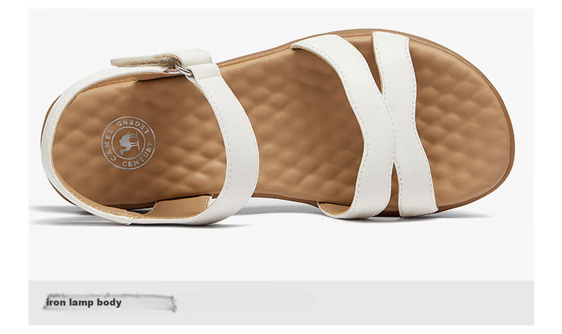 CAMEL Women's Sandals Relaxed Breathable Versatile Beach Casual Shoes L26M504059 Beige Size 37 16