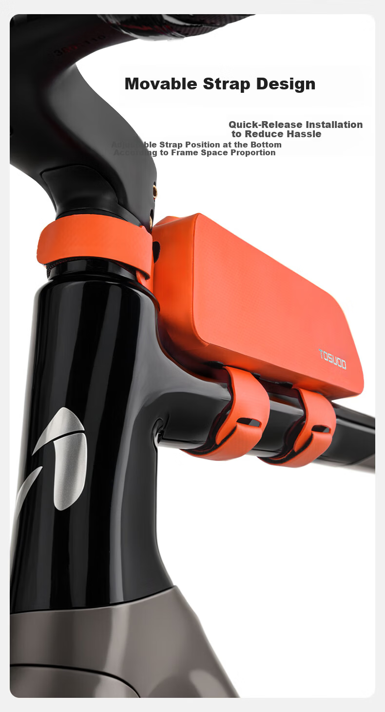 Captain Tas Waterproof Bicycle Frame Bag Front Tube Bag Cycling Accessories Black 8