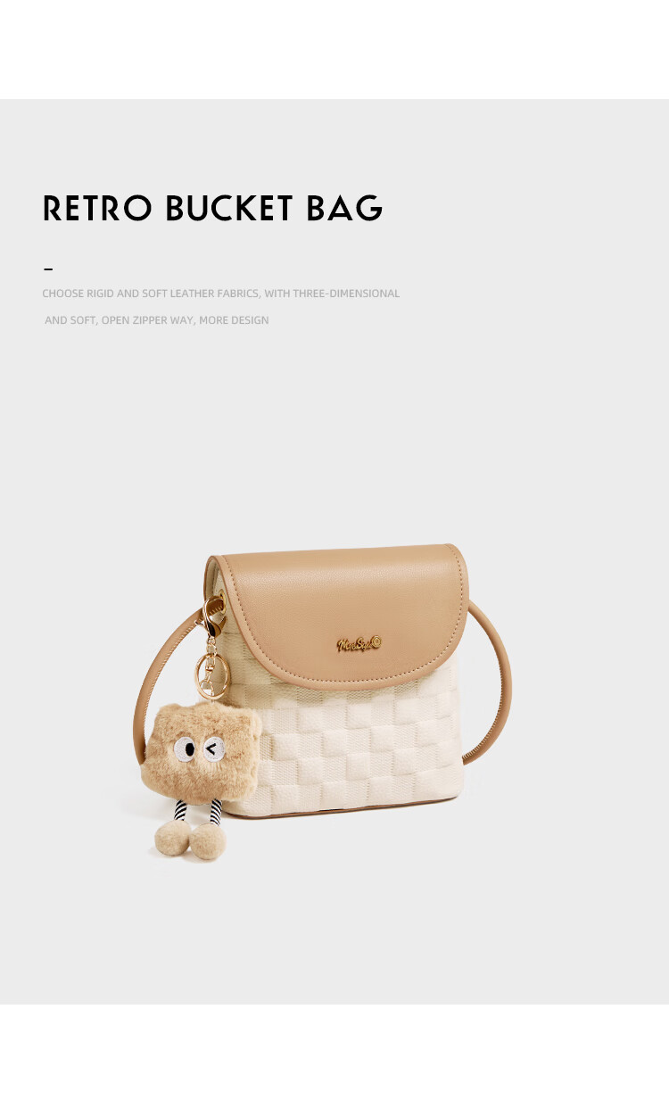 Nalandu Women's Color-Block Cartoon Crossbody Bag, Cowhide Casual Small Square Bag, Birthday Gift for Wife Or Girlfriend on May 20th 5