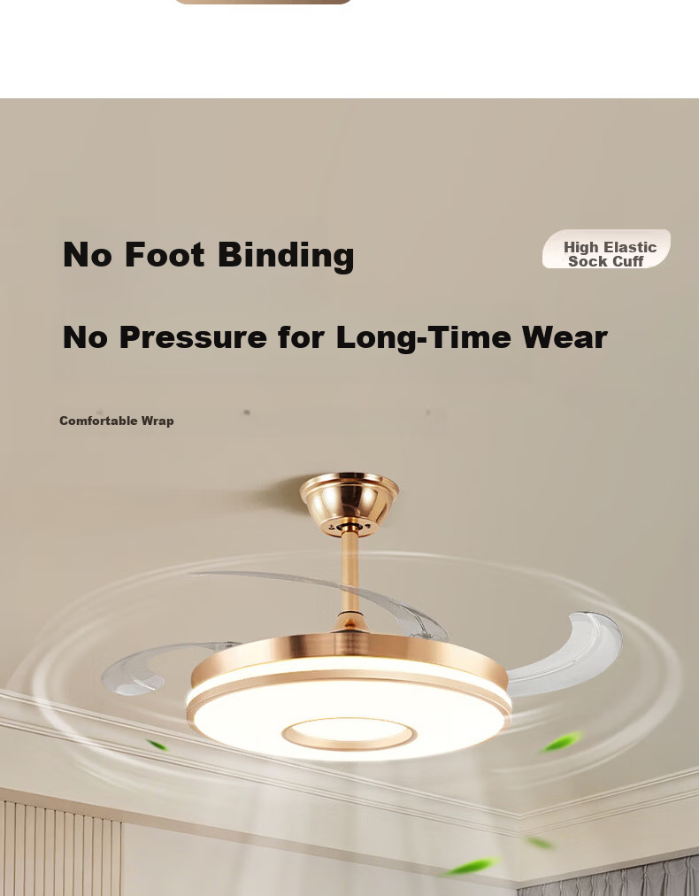 ASUS Lighting American Cree LED Silent Fan Light Modern Gold Invisible Blade Ceiling Fan Light for Dining Room and Bedroom 7