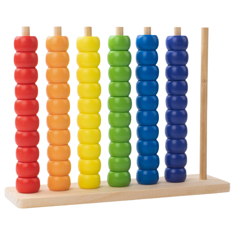 Besnemon Montessori Early Education Bead Matching Concentration Puzzle Color Matching Wooden Toy Birthday Gift