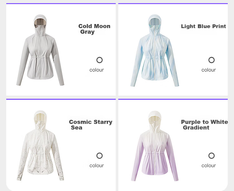 BOSIDENG Summer National Standard Original Yarn Women's Sun Protection Jacket UPF100+ UV Protection Casual Sports Travel Coat 8