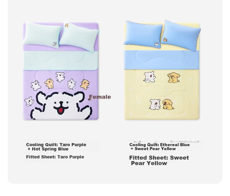 Tangdao Guagua Cooling Fitted Sheet 2026 Summer Cooling Mattress Cover Student Dormitory Single 1.5m Ice Silk Fitted Sheet 15