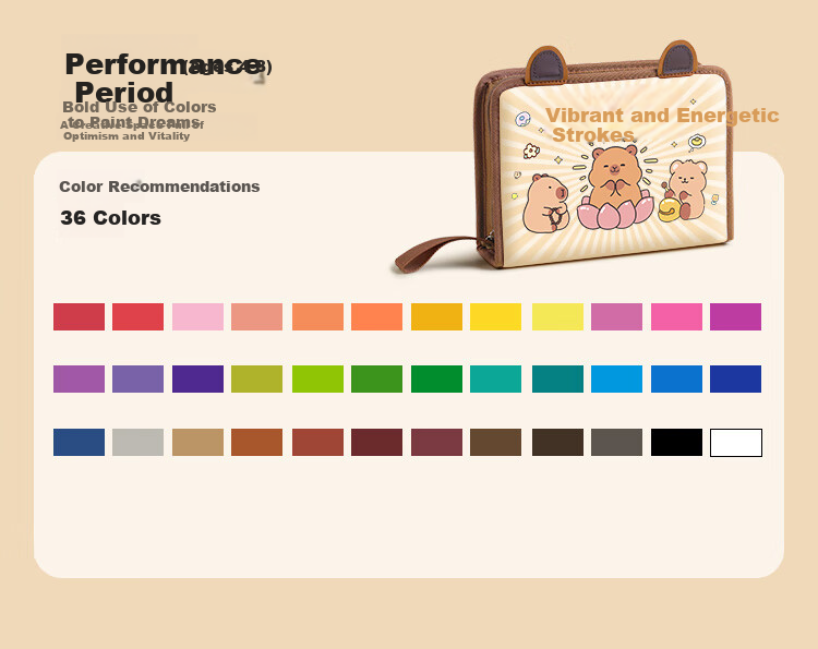 Yuji Capybara Acrylic Markers 60 Colors Soft Tip Non-Transparent Layerable Washable Watercolor Pens for Students Children's Art Supplies 6