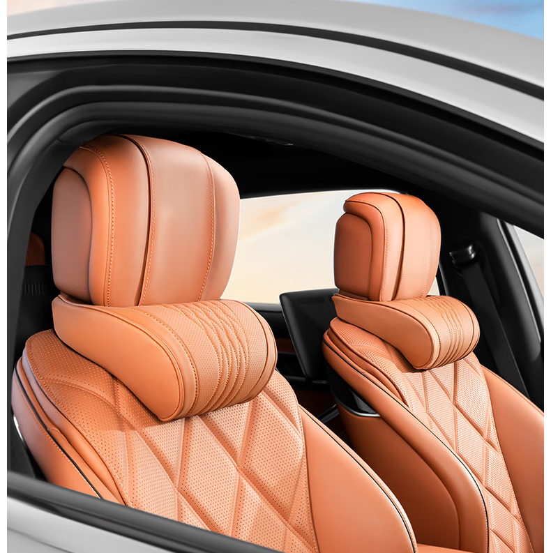 FHAO Car Headrest Pillow Comfortable Breathable Premium Neck Support Soft Cushion Seat Lumbar Pad for Mercedes BMW 17