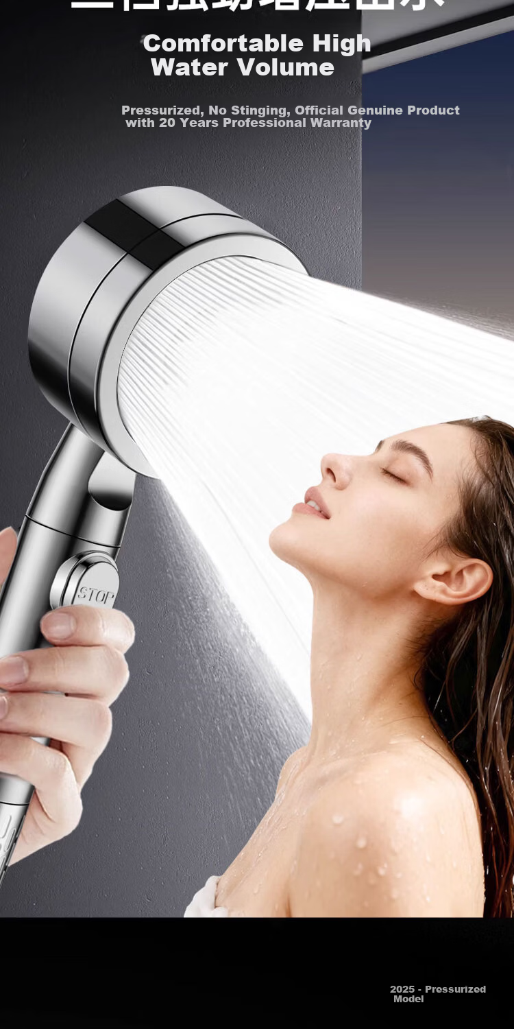 Del 28-Year Brand Pressurized Filter Shower Head Bathroom Large Flow Handheld Shower Head JL-906 2