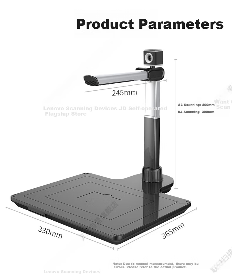 Lenovo Scanner 1800+5MP High-Speed A3 Document Camera Dual Camera PT5-D15S 13