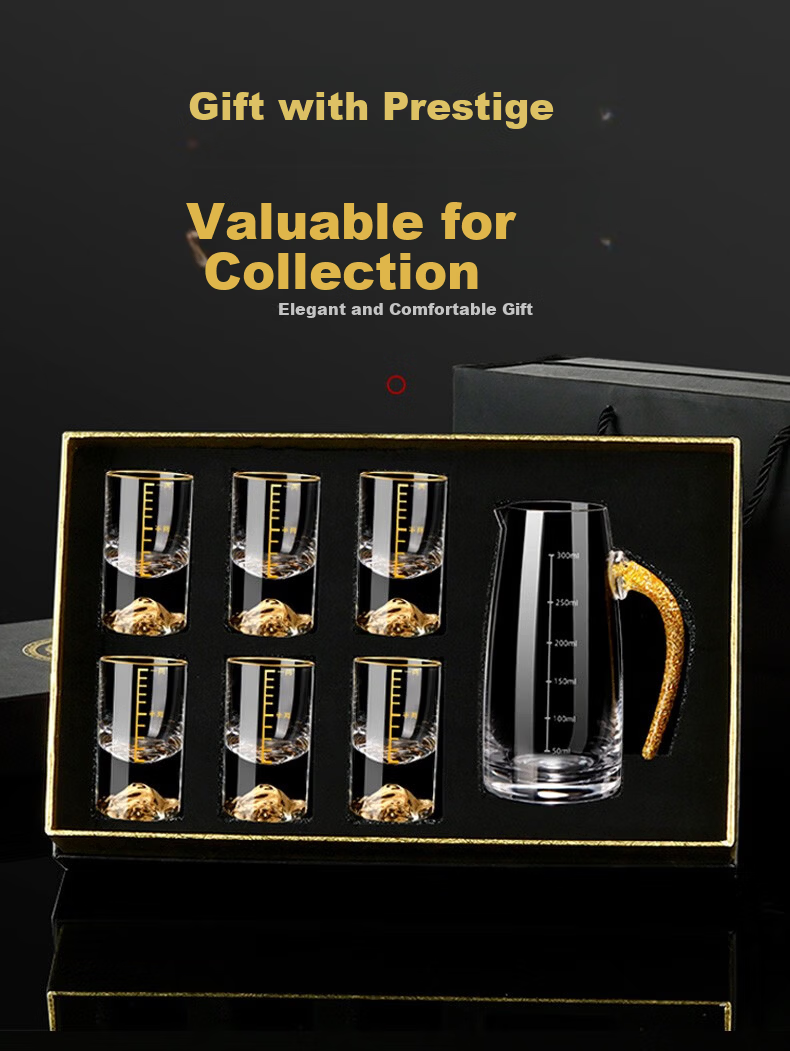 FANKAQI Luxury High-End Crystal Glass 60ml Baijiu Cups Set of 6 for Home, Hotel, and Business Use 1