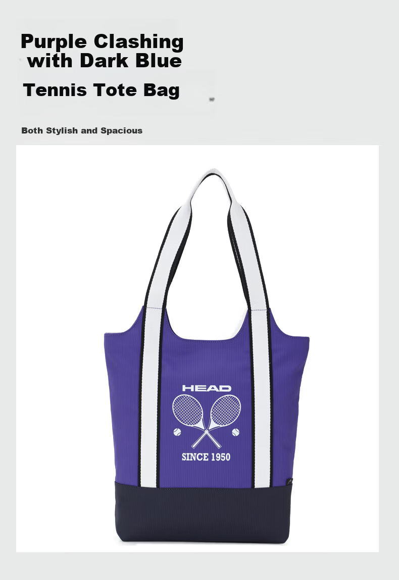 HEAD Large Capacity Tennis Bag Badminton Equipment Tote Lightweight Simple Flyknit Pickleball Racket Bag 6