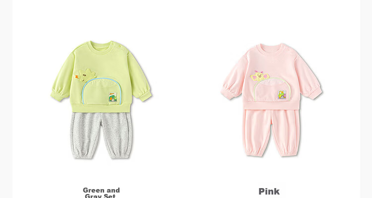 Balabala Kids Two-Piece Set Toddler Baby Boys Girls 2026 New Spring Outfit Top and Pants Cute Comfortable 10