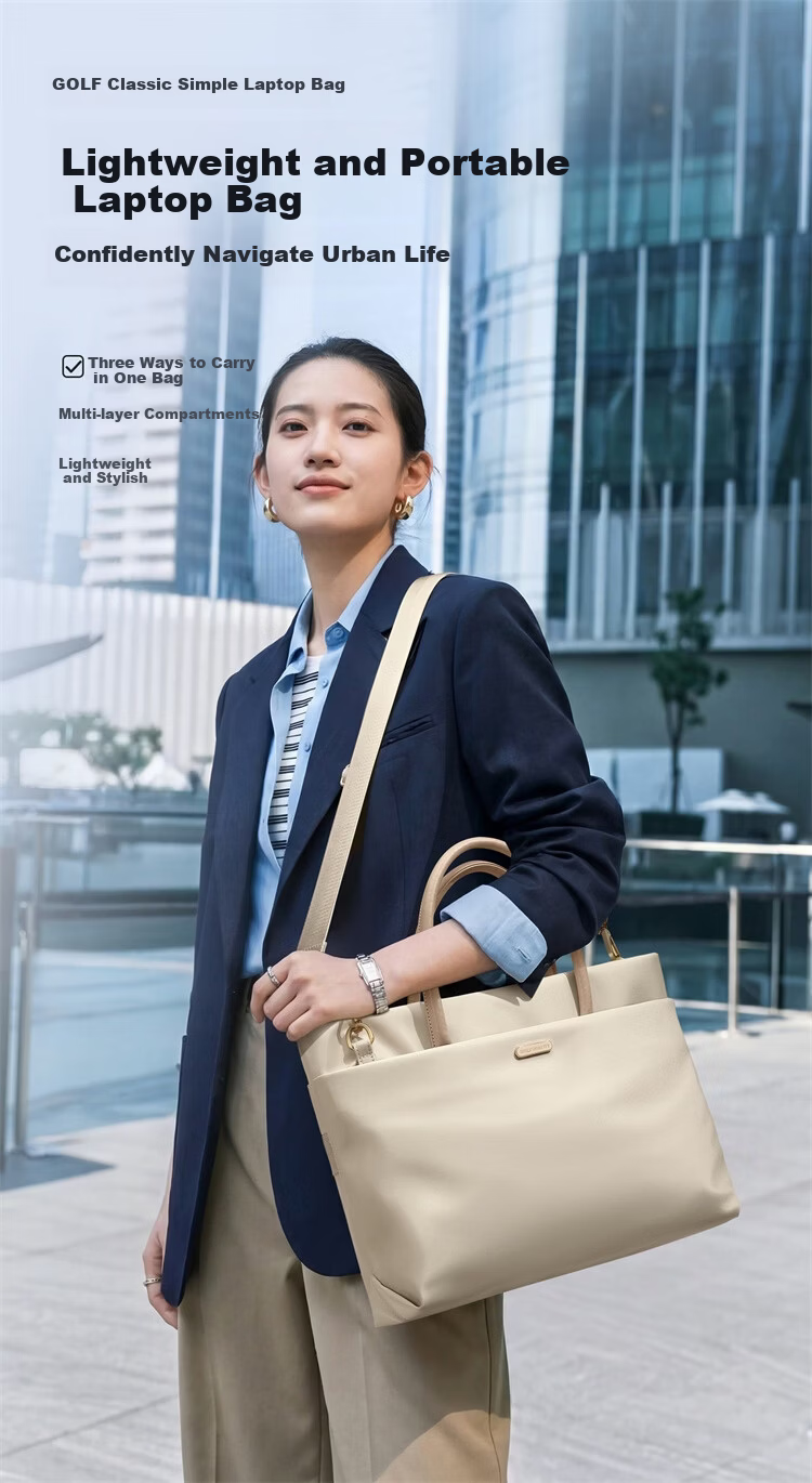 GOLF Women's Business Laptop Bag 14/15 Inch Briefcase for Huawei Apple High-Style Shoulder Crossbody 2