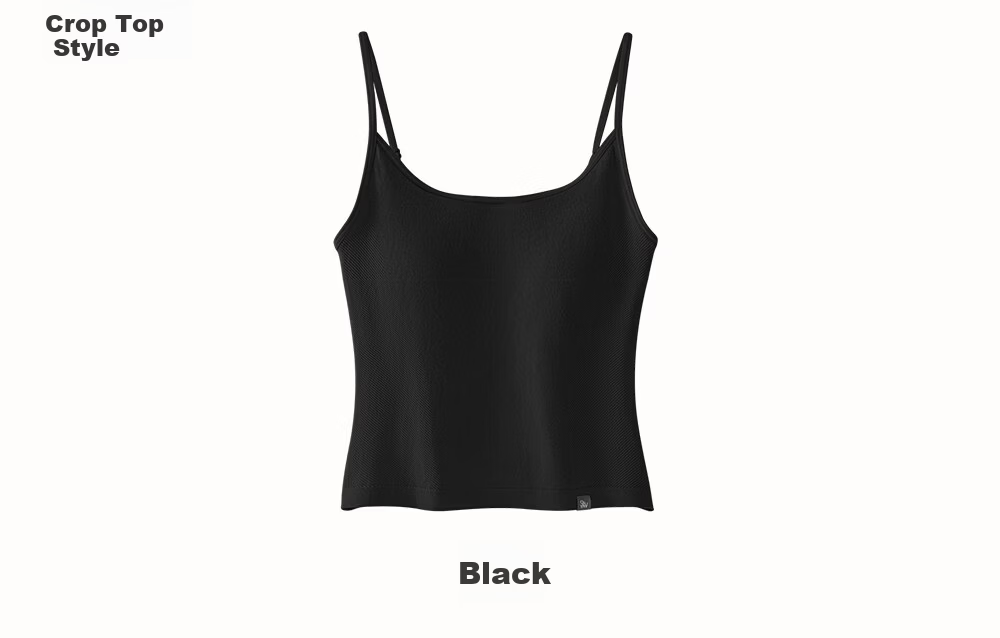 SecretWorld Women's Camisole with Built-in Padded Bra, Cross Back, Side Coverage, Slimming Spring Base Top 42