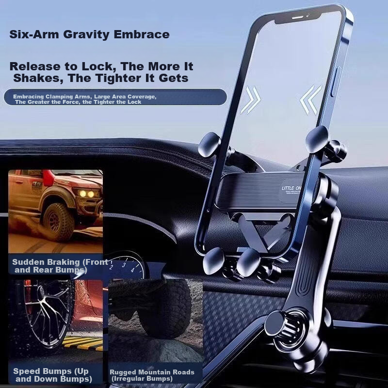 Digalun New Car Phone Holder Car Air Vent Navigation Gravity Invisible Retractable Mount 17
