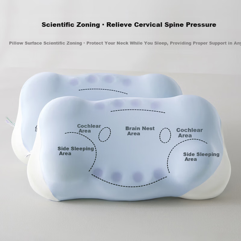 MiiOW Memory Foam Neck Support Pillow for Sleep, Side Sleeping Cervical Pillow Core, Adult Neck Protection Pillow 30*60cm