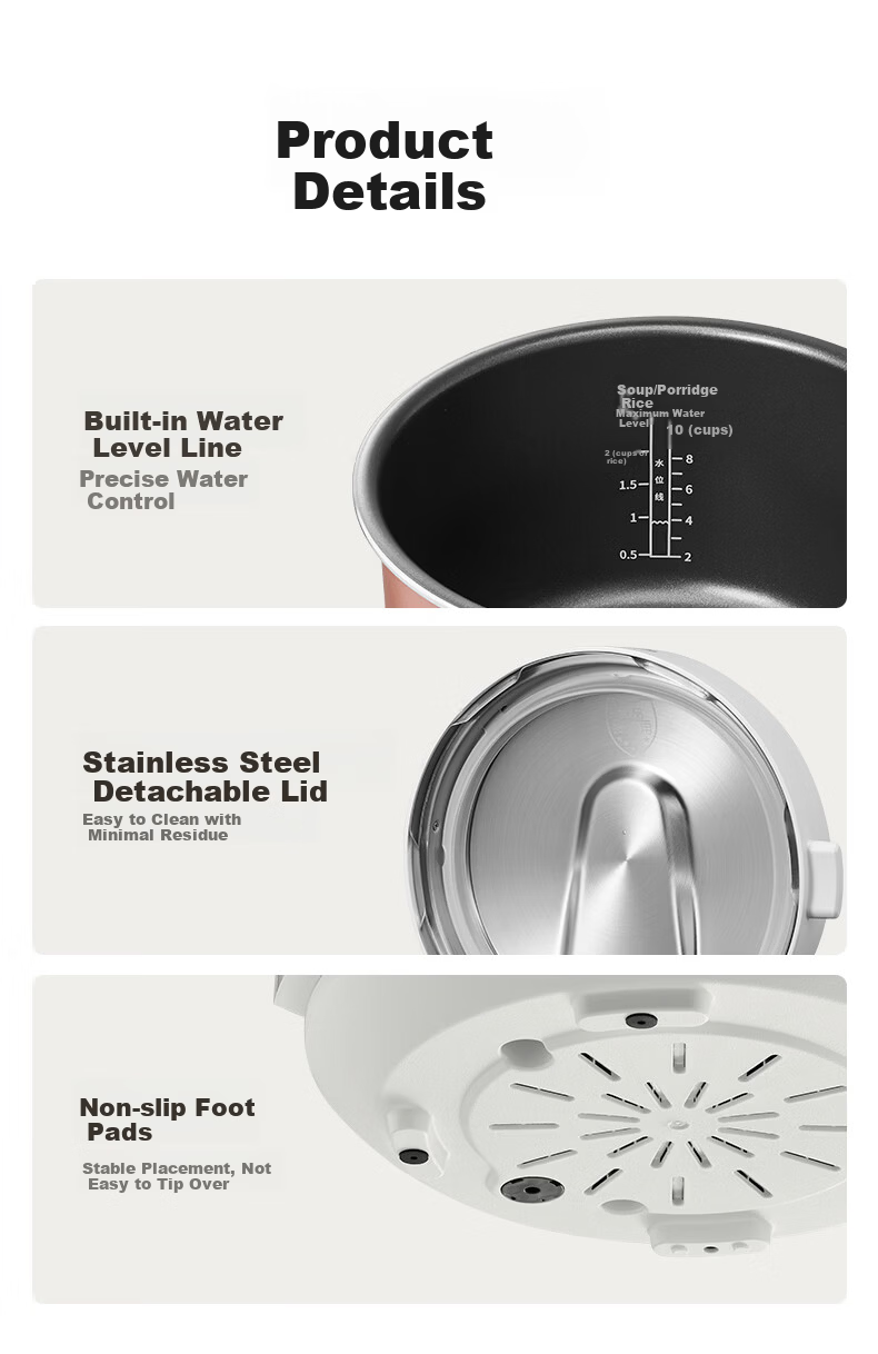 Joyoung 5L Large Capacity Electric Pressure Cooker with Deep Soup Crystal Diamond Inner Pot, Smart High-Pressure Cooker for 4-5 People, Model Y-50C10 12