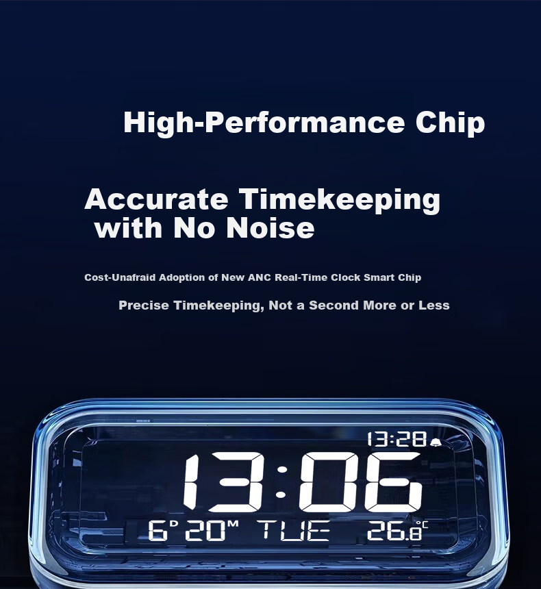 Qite Smart Alarm Clock Multifunctional 2026 New Student Wake-Up Device Temperature Display Snooze Electronic Desktop Clock Gift for Middle and High School Students Children's Day 8