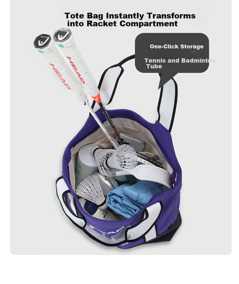 HEAD Large Capacity Tennis Bag Badminton Equipment Tote Lightweight Simple Flyknit Pickleball Racket Bag 4