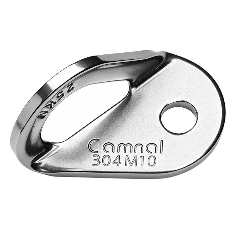Kanle M10 Stainless Steel Carabiner, Pack of 5, 304 Rock Climbing Anchor, High-Altitude Work Fixation Device, Climbing Equipment
