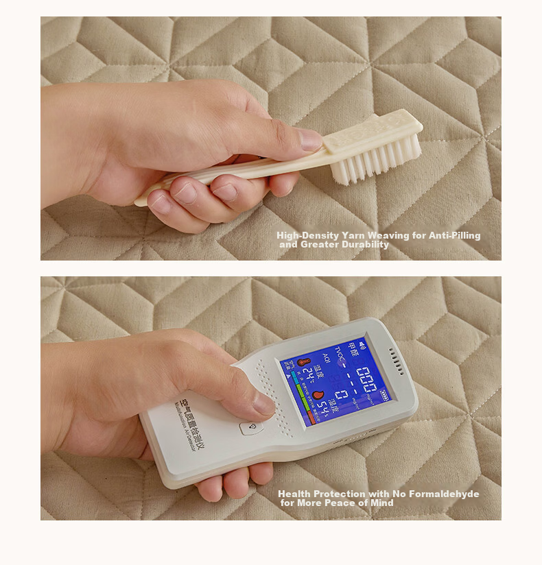 MUJI Class A Pure Cotton Linen Thickened Quilted Fitted Sheet Single Dustproof Protective Non-Slip Full Coverage 180*200cm 3