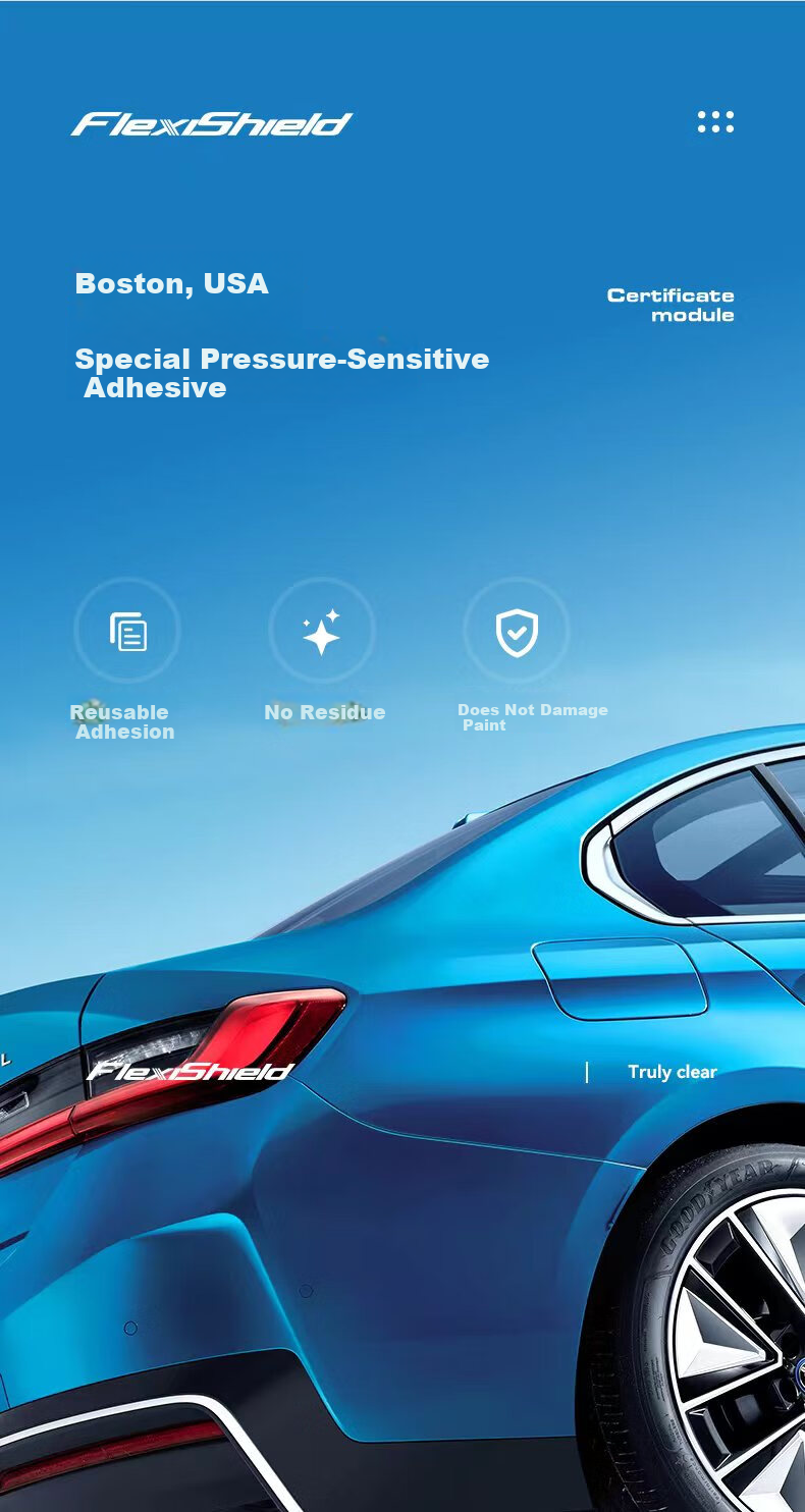 Guchi FLEXISHIELD Original Imported Invisible Car Paint Protection TPU Full Vehicle Scratch-Resistant Transparent Film for Tesla Xiaomi Package Installation 4