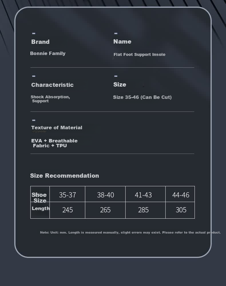 3515 Arch Support Insoles for Men Flat Feet Sports Insoles High-Efficiency Shock Absorption Full Support Comfortable for Long Standing 11