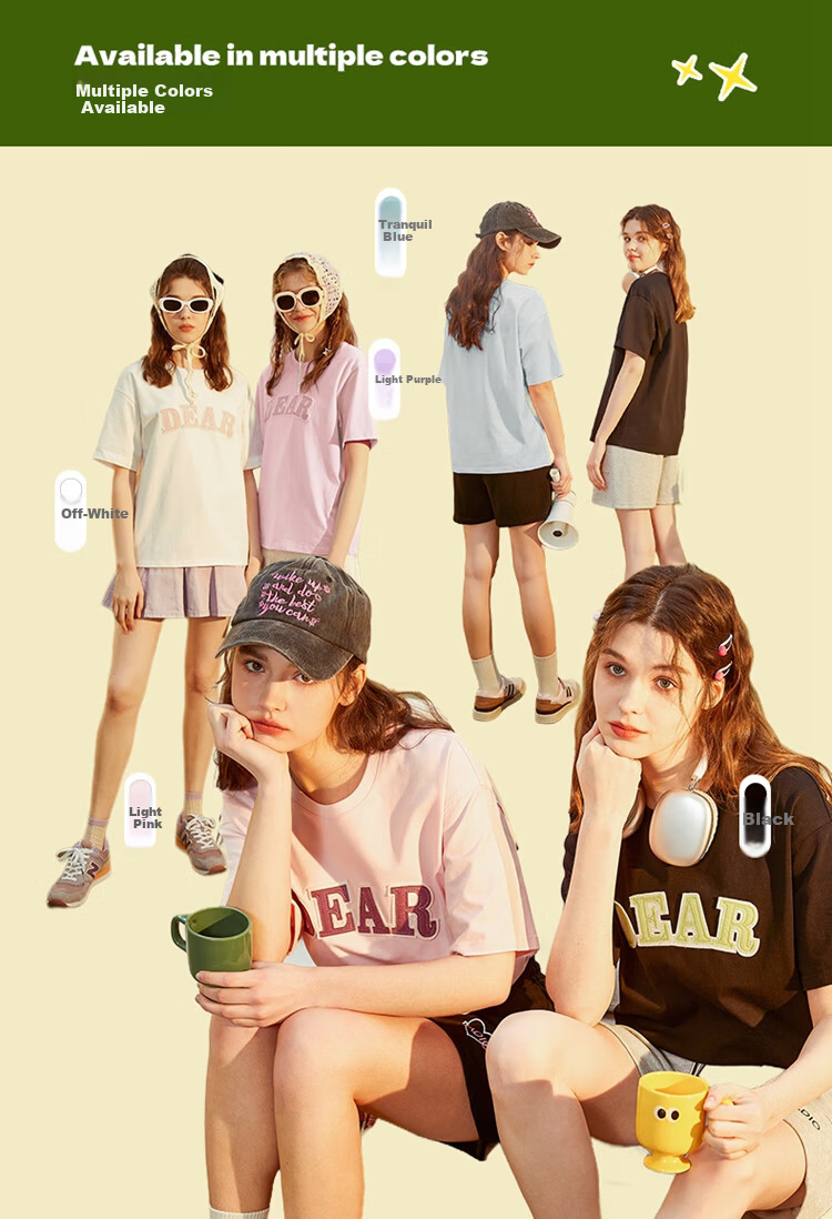 TonLion 2026 Summer Women's Round Neck Short Sleeve Applique Embroidered Casual T-Shirt Black S 2