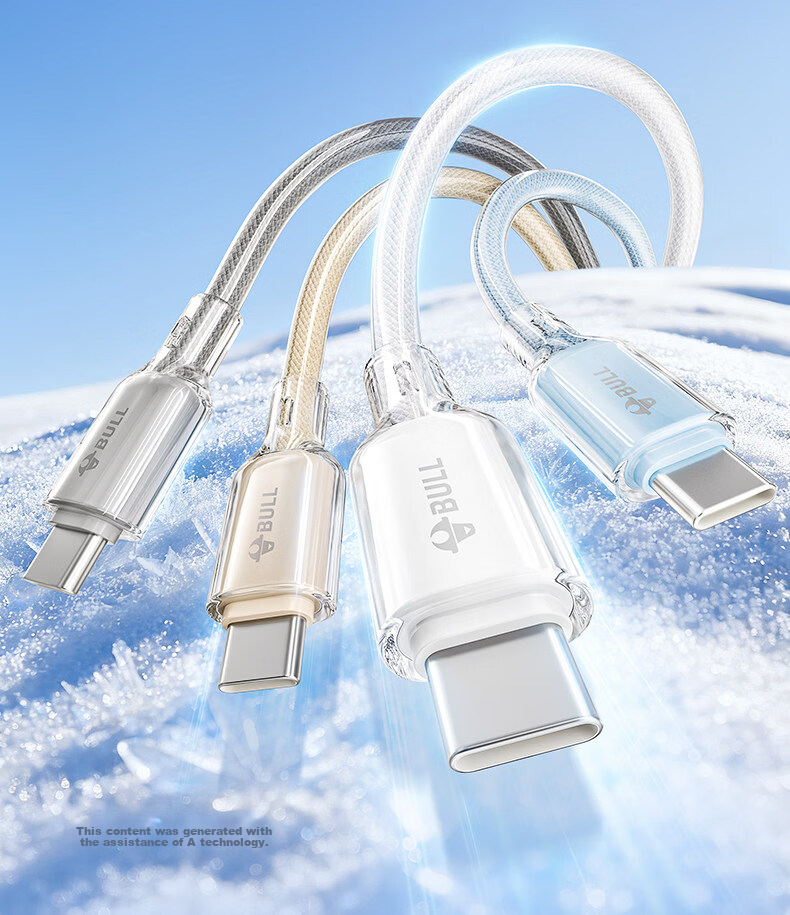 Bull Xiao Bing Type-C Data Cable 1.2m Fast Charging Cable for iPhone 17 Pro Max, Apple 17 Charger Cable, Compatible with Huawei, Android, iPad, Tablet 17
