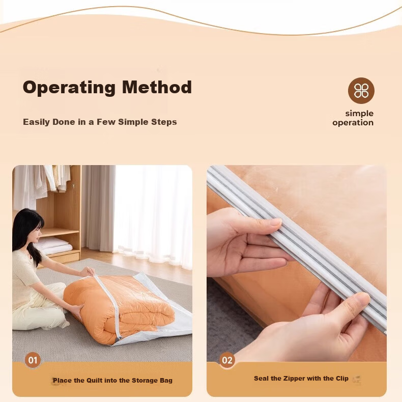 Onto Vacuum Compression Storage Bag for Quilts Clothes Down Jackets Sealed No-Pump Organizer Bag 17