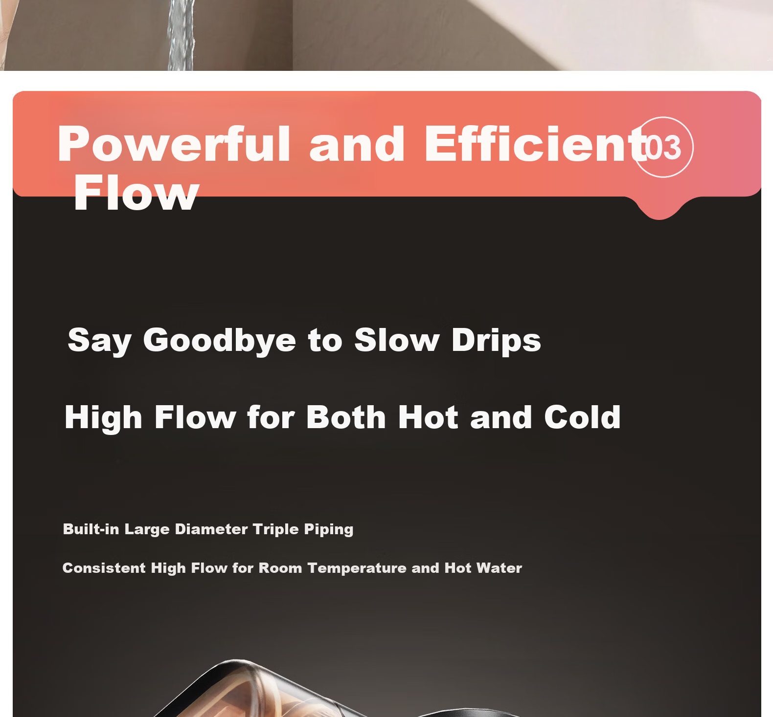 Submarine Mechanical Arm Faucet for Sink Bathroom Basin Under-counter Hot and Cold Water Mixer 2-in-1 Stainless Steel L7112H 19