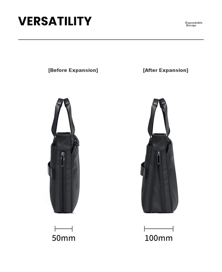 GOLF Business Briefcase Men's Expandable 14/16 Inch Laptop Bag Multi-Compartment Office Document Bag 9