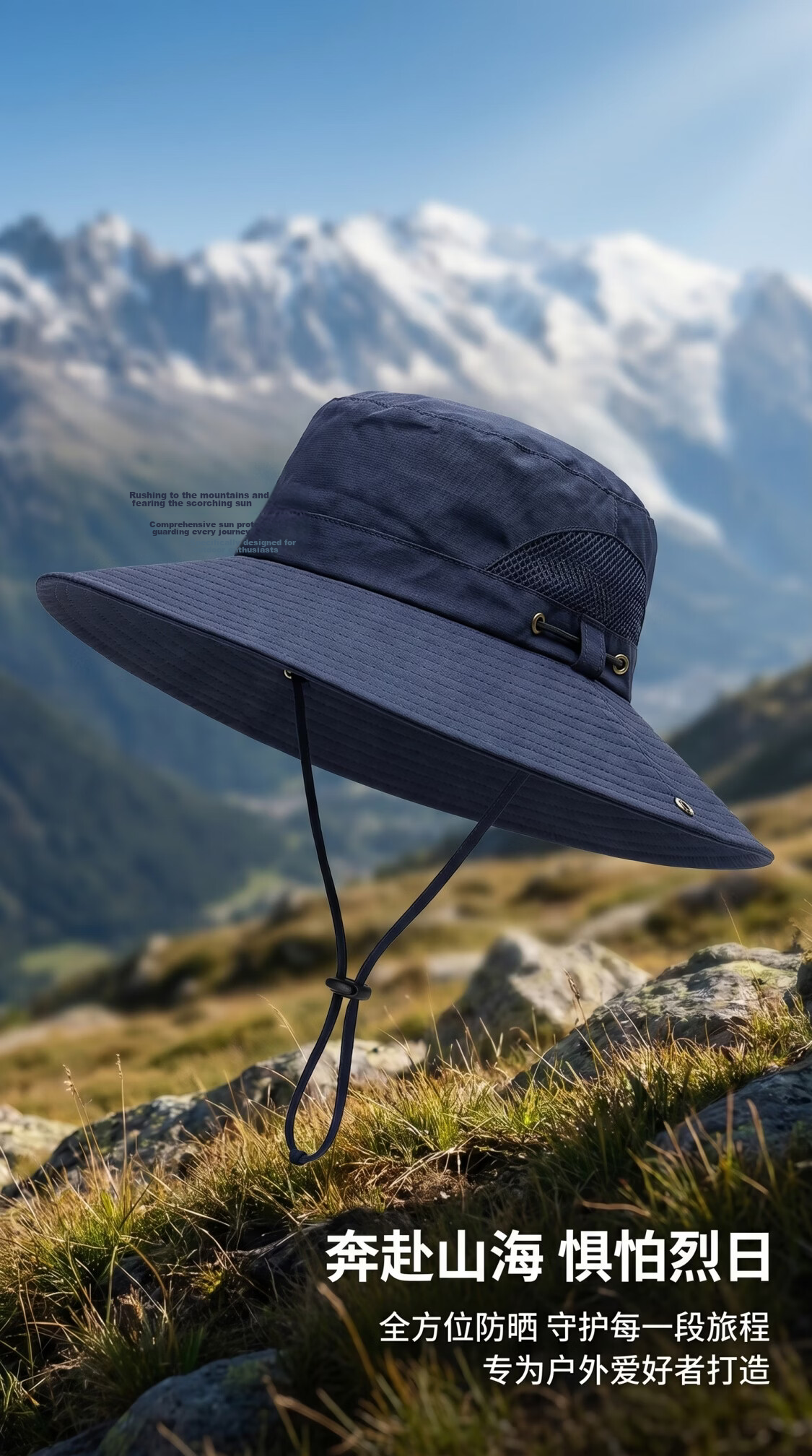Yuxiaoduo Four Seasons Sunshade Bucket Hat Unisex Outdoor Wide Brim Mesh Fishing Sun Protection Hat JD Self-operated Black 8