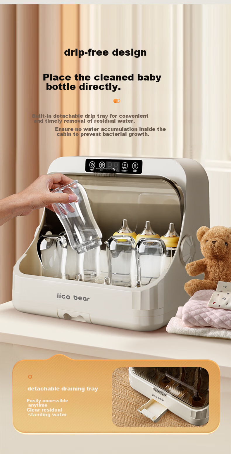 Iicobear Baby Bottle Sterilizer and Dryer UV Sterilizer Household Baby Tableware and Underwear Disinfection Machine 8