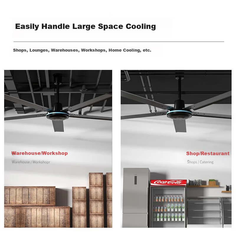 AUX Ceiling Fan 56-inch 5-Blade High-Power Industrial Ceiling Fan with Stepless Switch for Home and Living Room