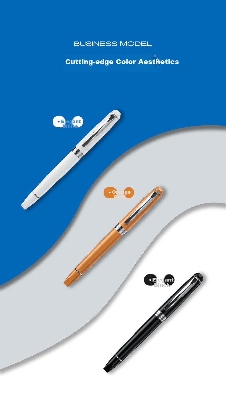 Pimio Fountain Pen Gift Box Osaka Expo Classic Signature Office Pen Children's Day Gift Bright White 8