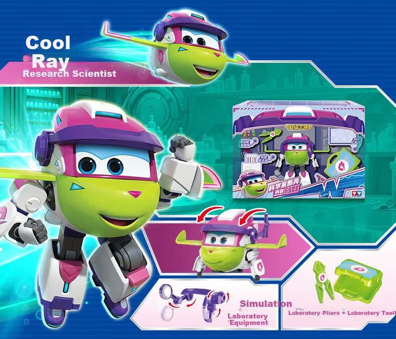 AULDEY Super Wings Transforming Robot Engineer Dodo Tool Set Pretend Play Children's Day Gift 5
