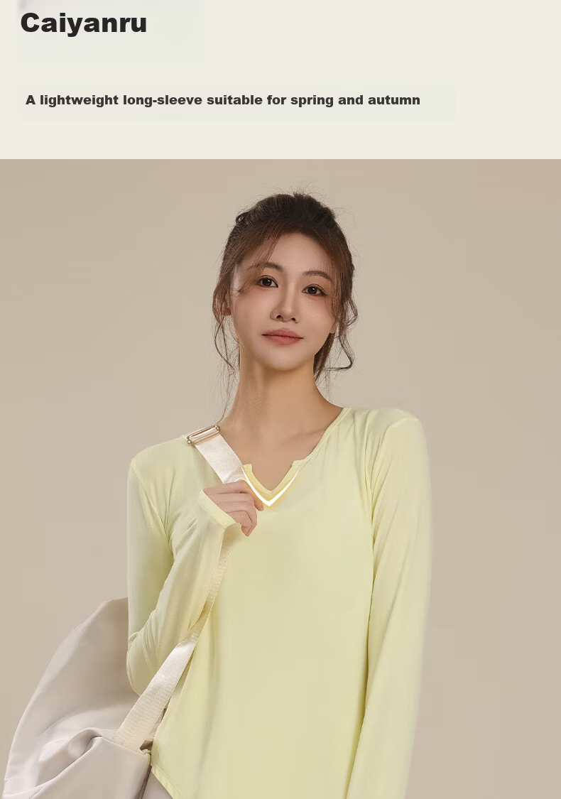 Free Style Yoga Shirt for Women Spring Autumn New Running Fitness Quick-Dry Top Pilates Sports Loose Long Sleeve T-Shirt 3