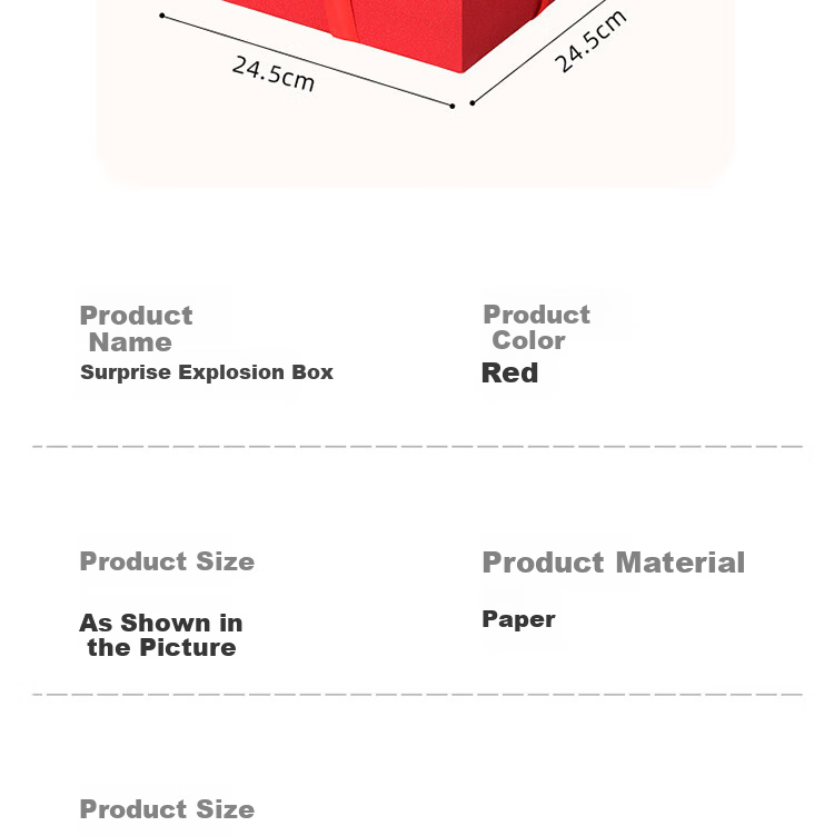 Extreme Space Surprise Box Birthday Gift Explosion Box Confession Tool Anniversary Surprise Red Baby Edition 14