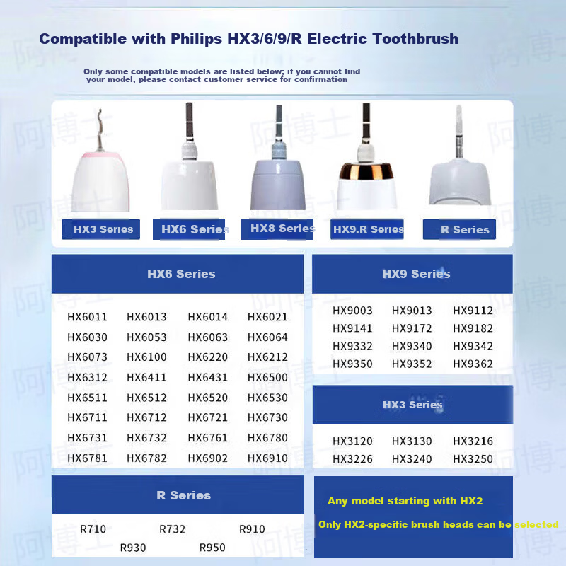 Dr. A Compatible Philips Electric Toothbrush Heads 3/6/7/9 Series HX6730/6511/3216/9023/9352/3226/3250 Universal Replacement Diamond Clean 6-Pack