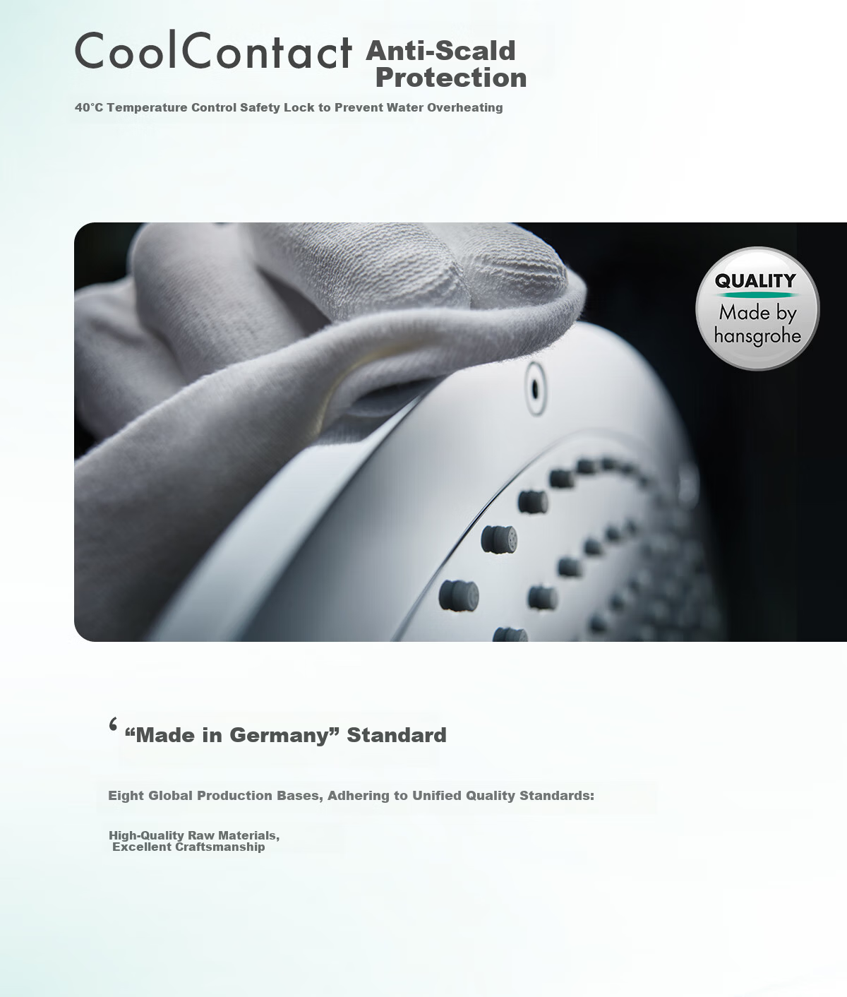 Hansgrohe Standard Shower Set Preshower Single-Speed Thermostatic Shower Shelf 24231007 14