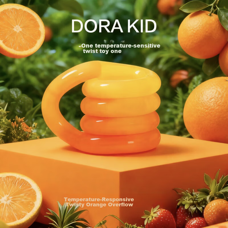 JIANTIAN Temperature-Sensitive Color-Changing Twist Puzzle Finger Toy Stress Relief Sunset Glow Children's Children's Day Gift