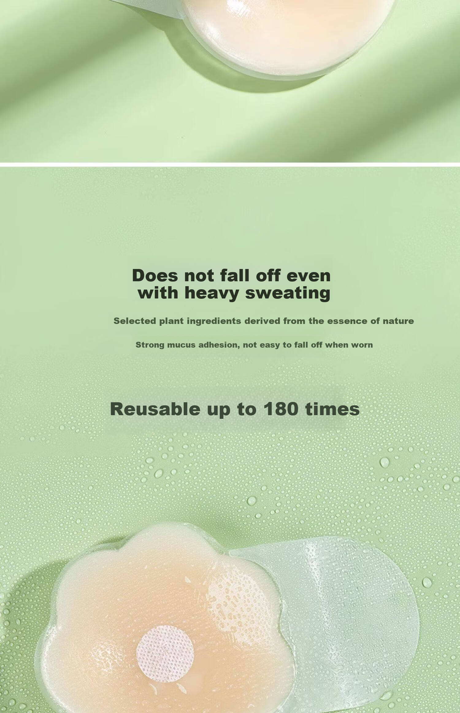 Caramella Silicone Breast Lift Pads Push-Up Invisible Bra for Wedding Dress, Spring and Summer Strapless Bra Pads Anti-Pointing 15