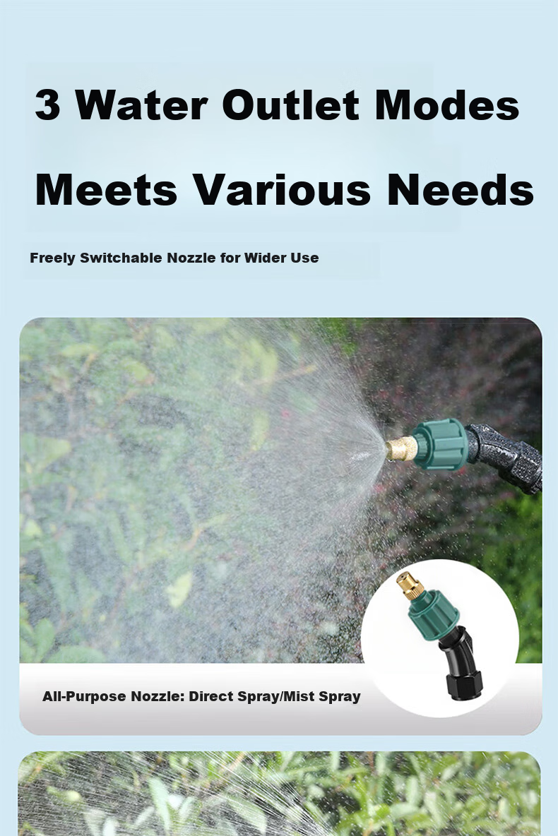 Quiet Bear Electric Backpack Sprayer High-Pressure Agricultural Sprayer Small Household Pesticide Disinfection Watering Garden Tool 12