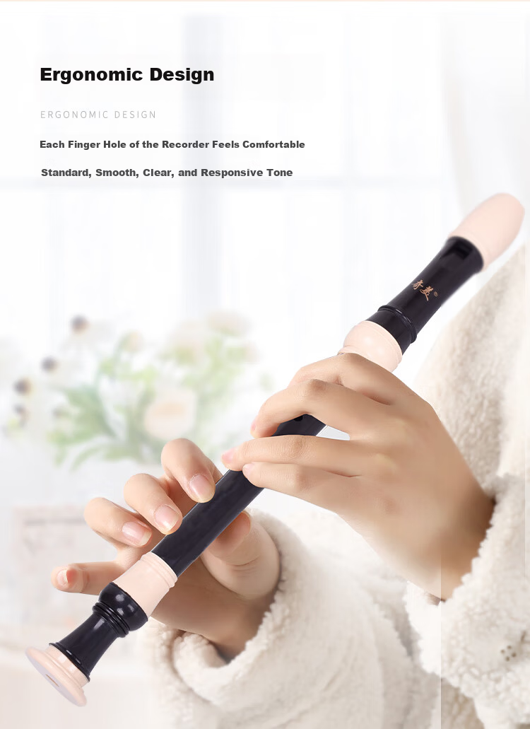 Chimei 8-Hole Alto German Style Recorder with Leather Case Classroom Recommended 6