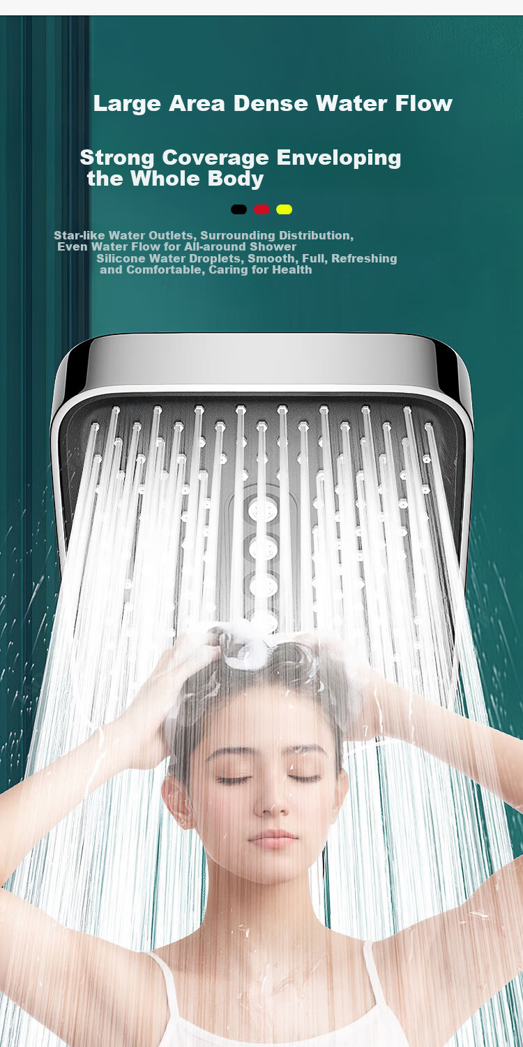 Del 28-Year Brand Shower Head High Pressure Home Bathroom Shower Set with Hose SL-002 8