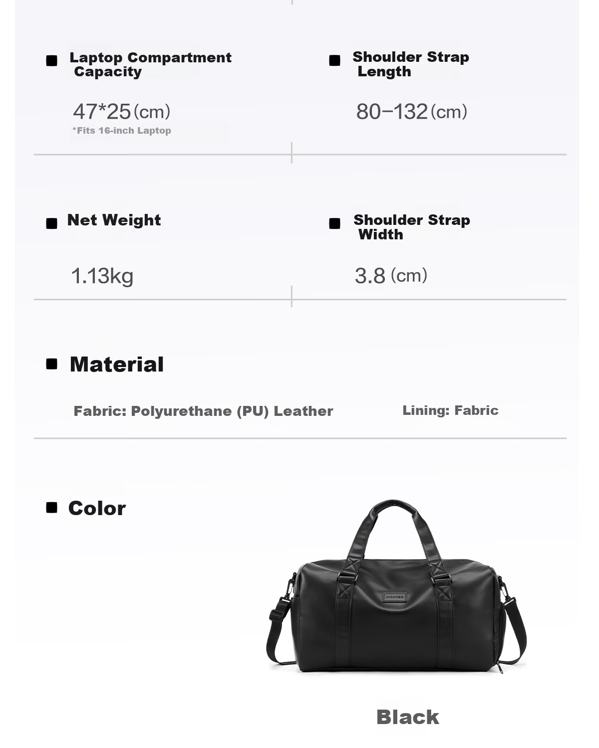 HLA Travel Bag Men Handheld Luggage Short Trip Business Laptop Bag Large Capacity Sports Fitness Bag Women Lightweight Travel Tote 15