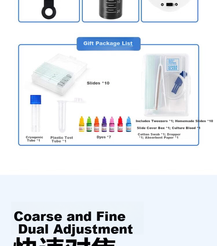 Deli Biological Microscope, Elementary School Science Experiment Textbook Style, 640X Children's Toy Gift 22