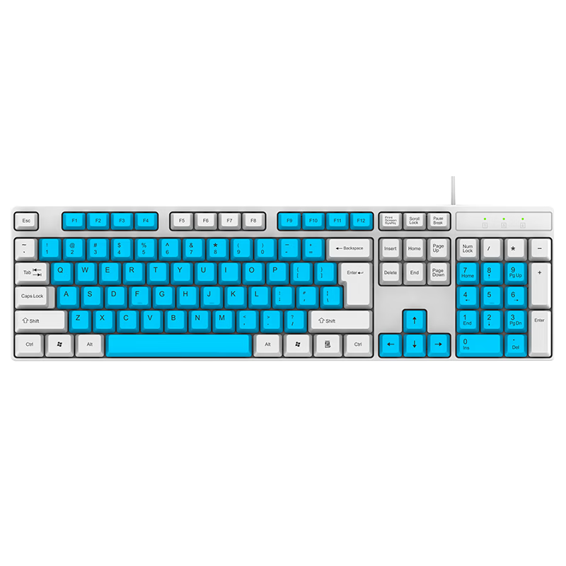 Acer Wired Keyboard Office Keyboard Laptop Keyboard Computer Keyboard Spill-Resistant Classic Feel Fresh Blue and White