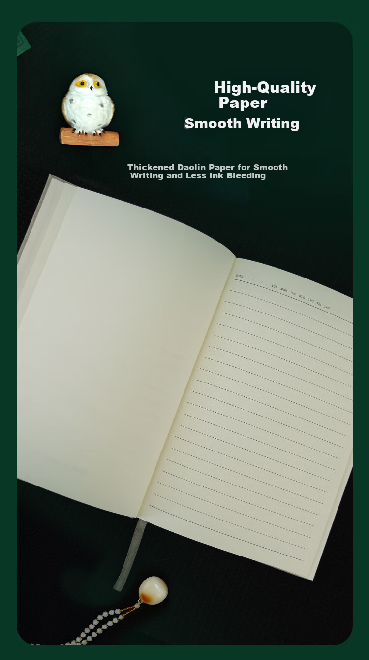 HERO A5 Business Notebook Thickened Hard Cover Soft Leather Simple High-End Gift Meeting Portable Office Stationery Lined Tearable Diary Journal Binder 4